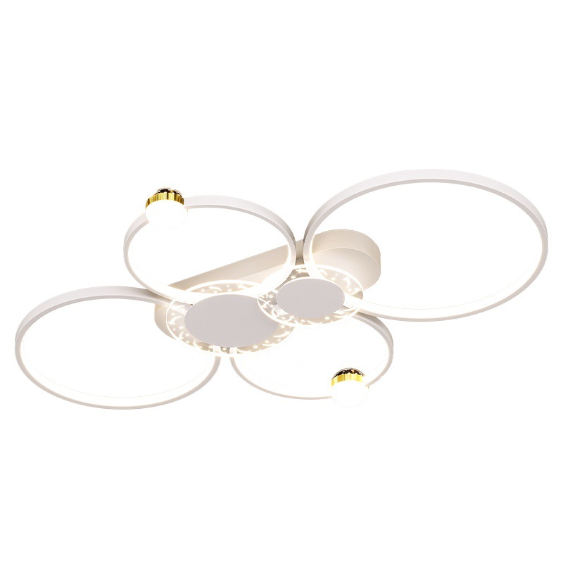 Luz principal de la sala de estar simple moderna tres dormitorios dos sala de estar toda la casa combina paquete de lámparas de lámparas Guangdong Zhongshan lámpara de sala de estar lámpara de techo