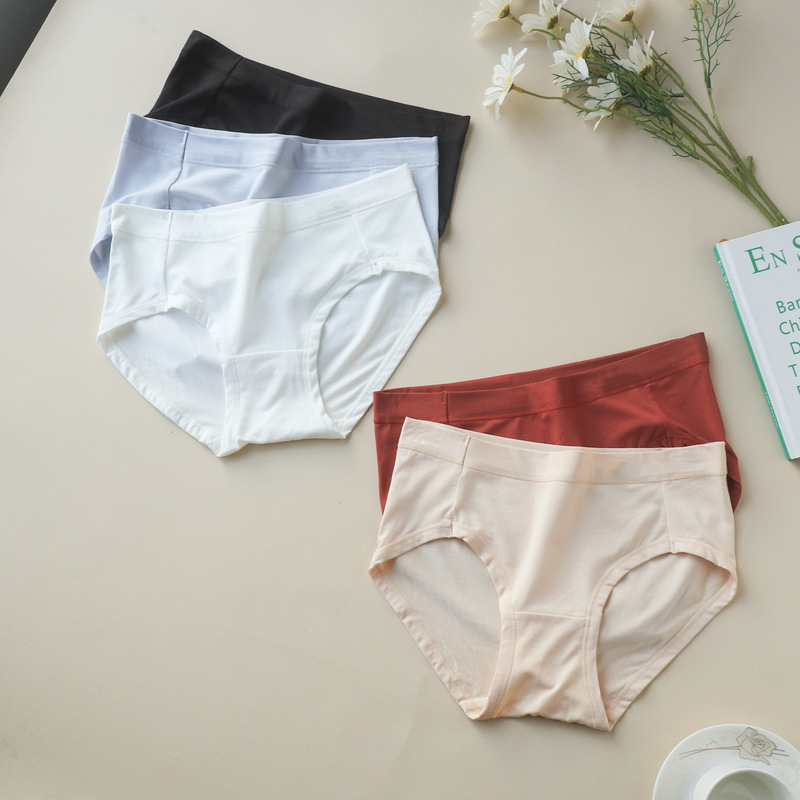 50 Modal ladies underwear seamless naked cotton crotch comfortable breathable mid-waist plus size briefs women