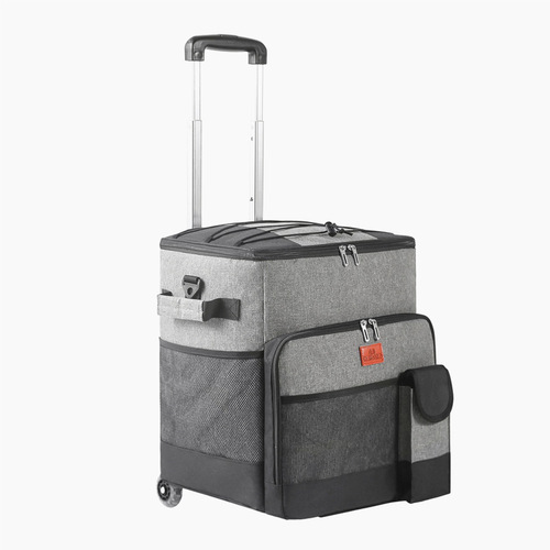 Cross-border new trolley insulated bag outdoor picnic bag large capacity tug ice bag refrigerated box takeaway insulated box