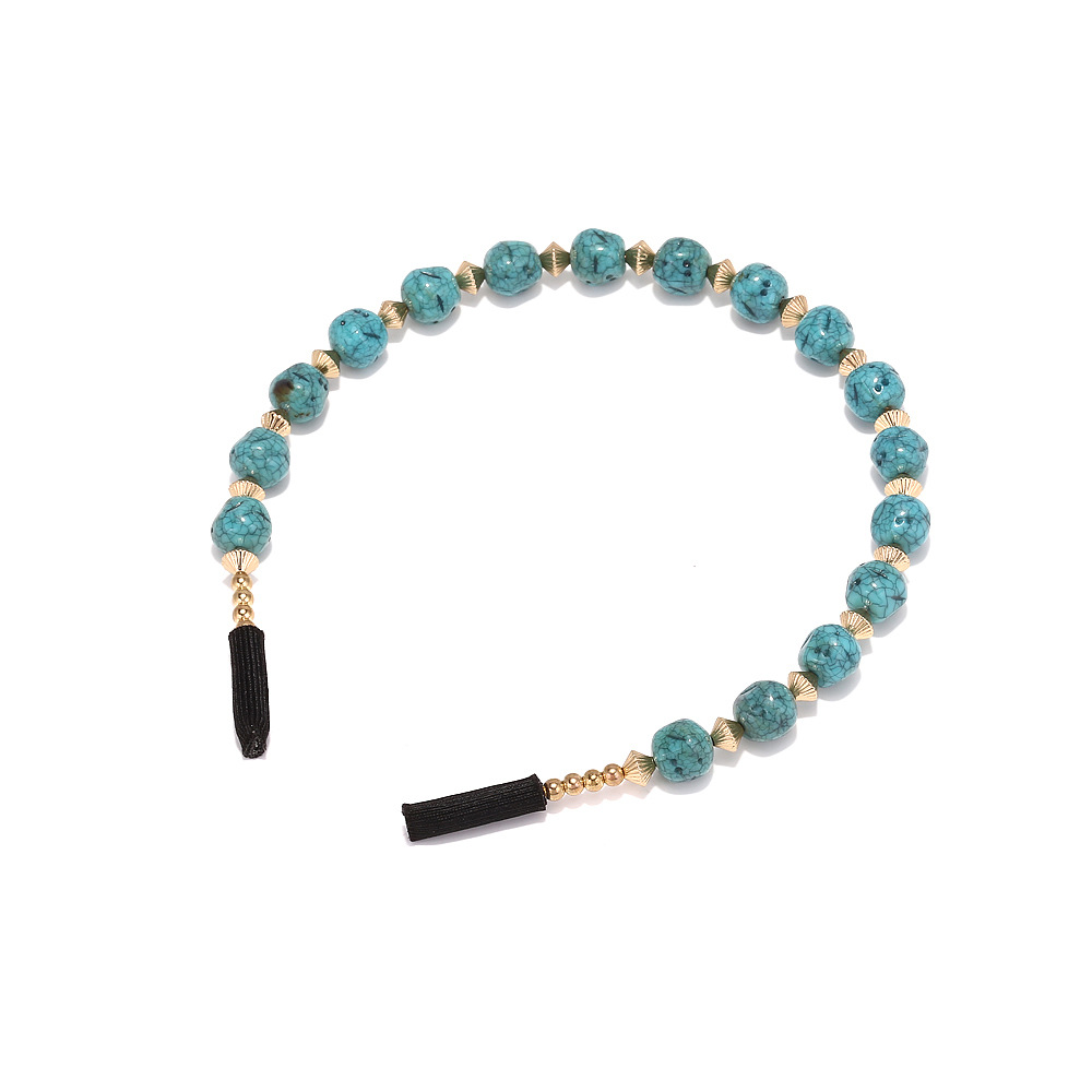 Classic Style Geometric Turquoise Hair Band display picture 3