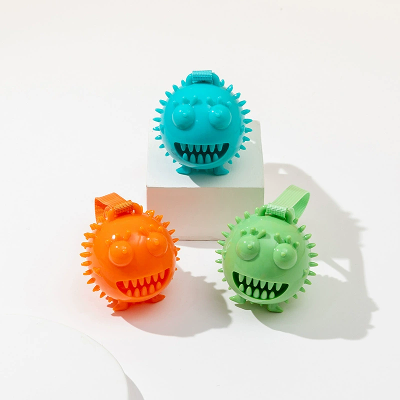 Многоцелевая игрушка со звуком укуса домашних животных, зубная щетка для собак, тренировочный мяч для утечки домашних животных, тренировочный мяч