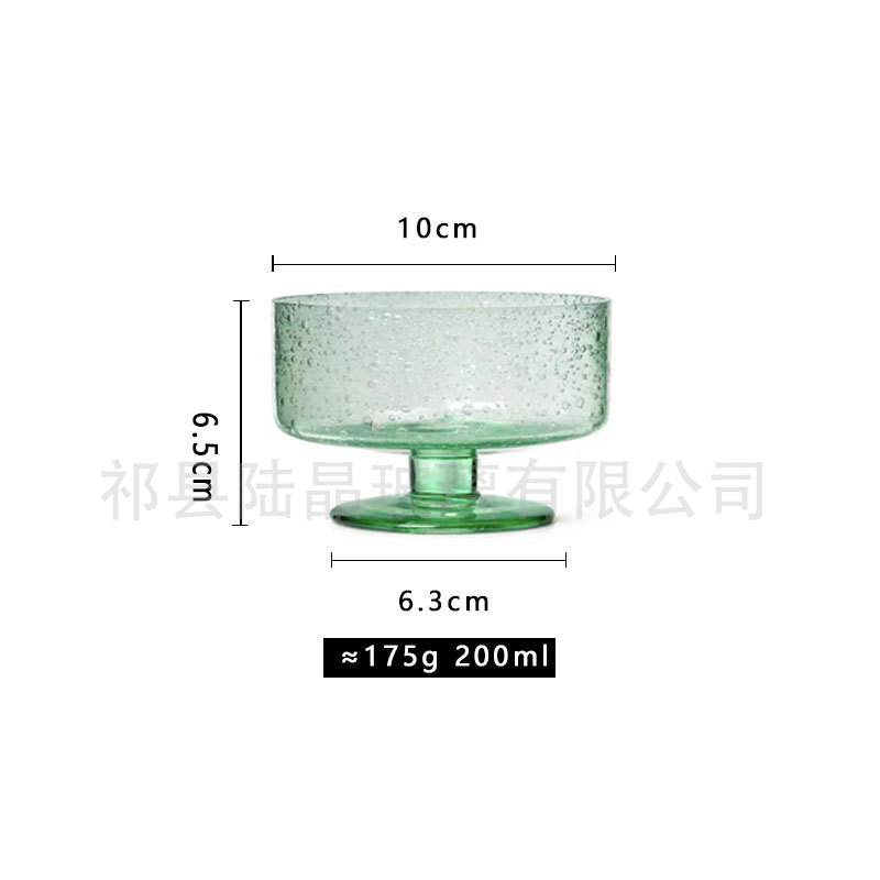 Serie ámbar hervidor taza fría burbuja de vidrio postre vino marrón taza de agua hervidor de agua