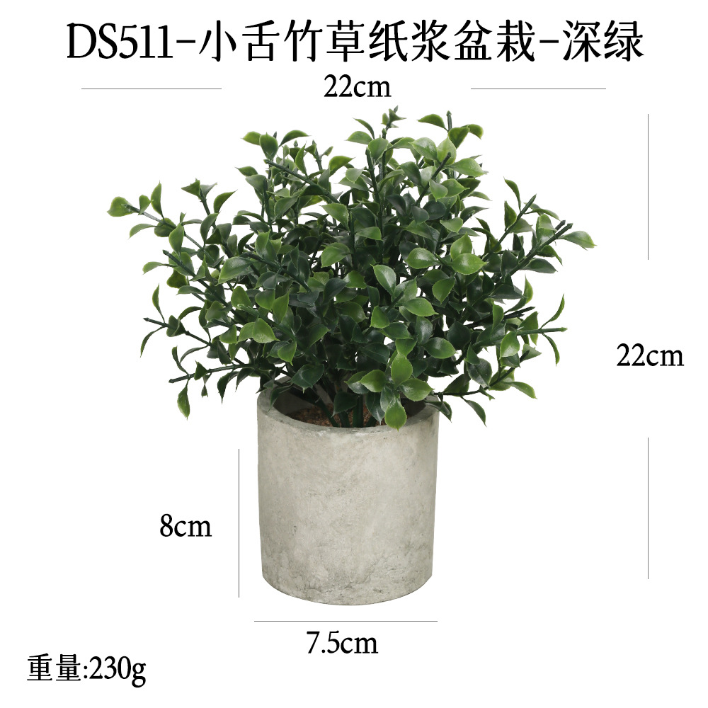 Más de 240 combinaciones populares de macetas con plantas verdes artificiales, decoraciones para el hogar, flores artificiales, bonsáis cilíndricos de pulpa de papel.