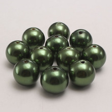 6-30MM ABS塑料仿珍珠珠子 A55橄榄绿ABS直孔仿珍珠DIY散珠