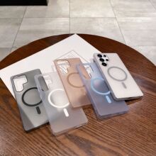 适用三星S26ultra手机壳S25冰雾肤感磁吸A56磨砂超薄硬壳s23u全包