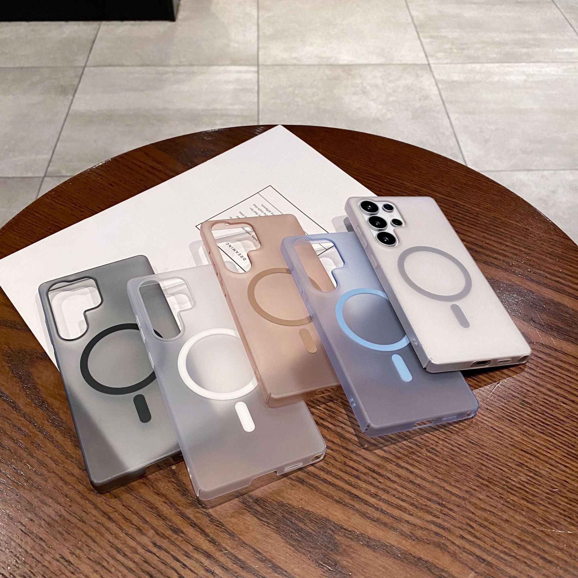 Suitable For Samsung S26ultra Phone S25 Ice Fog Skin-feel Magnetic Suction, A57 Matte Ultra-thin Hard Case, S23u Full_voghion.com
