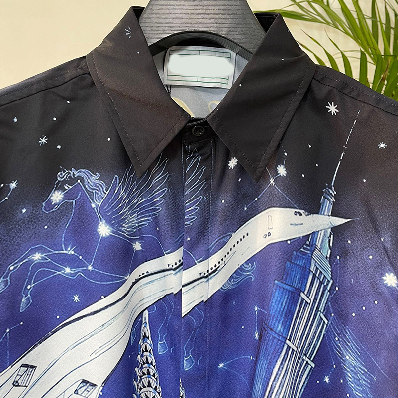 ForMen 2025 Spring New European And American Fashion Trend Foreign Trade Youth Popular Digital Print Men's Cardigan Shirt_voghion.com