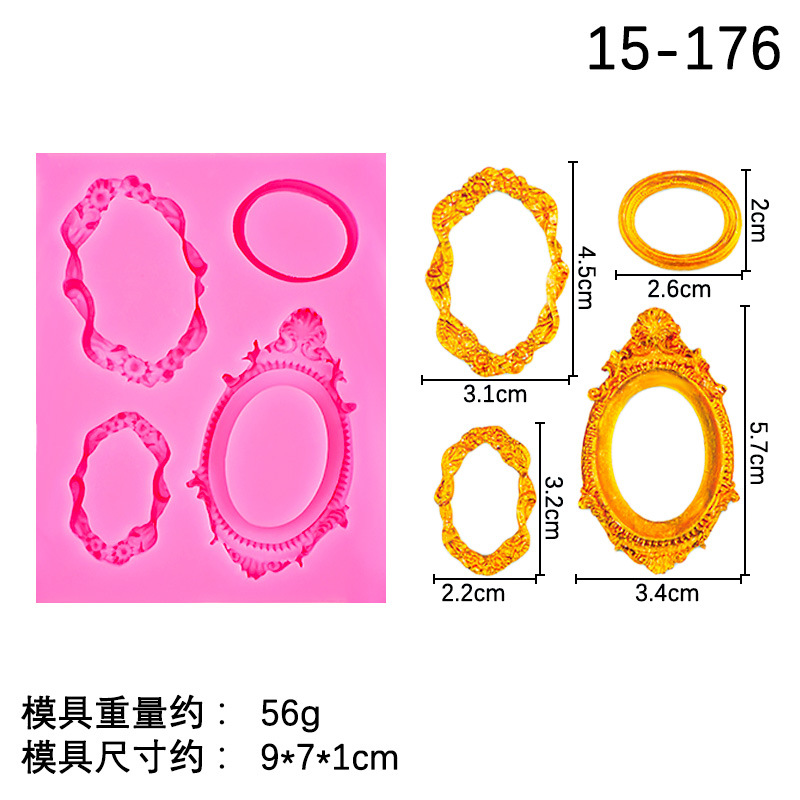 Utensilios para hornear Marco retro europeo Joyería Corona Herramientas de molde de silicona Molde de pastel de fondant Molde de chocolate