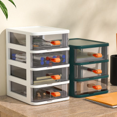 Transparent desk storage box, small drawer-style desk storage cabinet, plastic mini storage box, stationery storage box