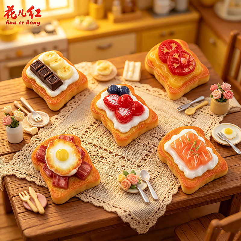 New Toast Series Diy Cream Glue Resin Accessories Hair Accessories...