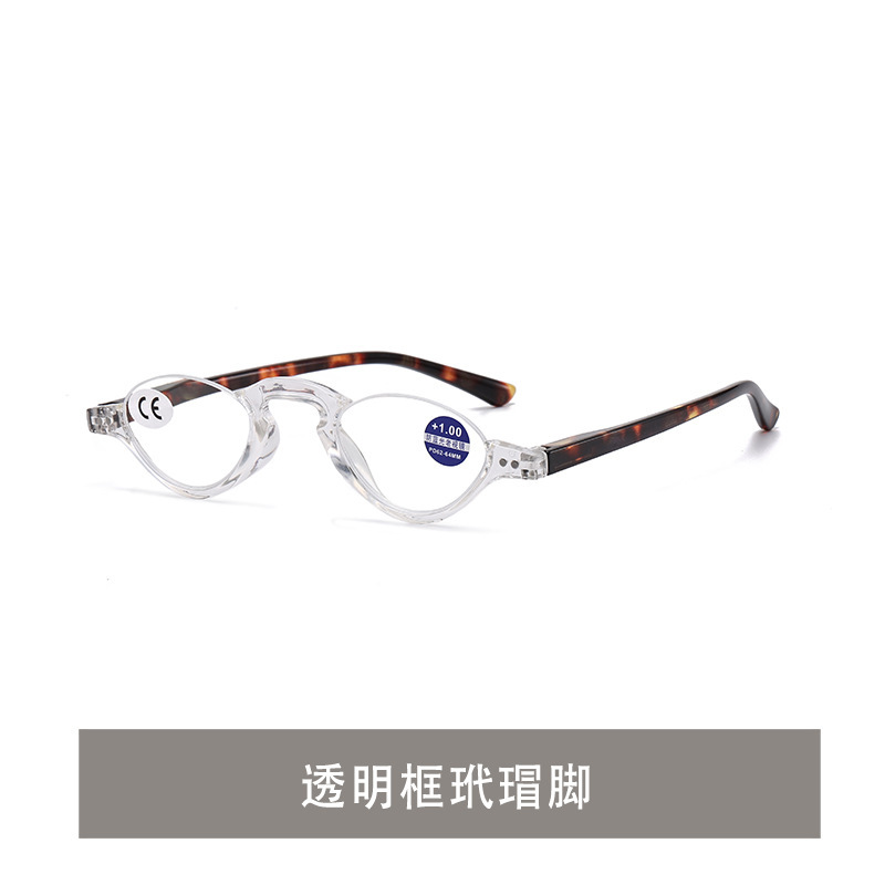欧美时尚跨境防蓝光老花镜 男女半框鱼丝复古老花眼镜 老人阅读镜|undefined