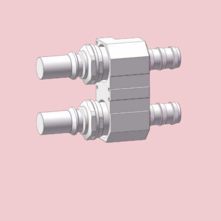 UQDB-04-MT 不锈钢浮动盲插式流体连接器 GB200机箱外 双接口