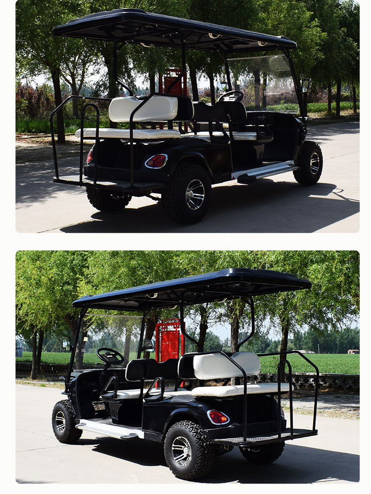 6 electric golf cart scenic spot tourist property sales office house hotel park reception sightseeing bus