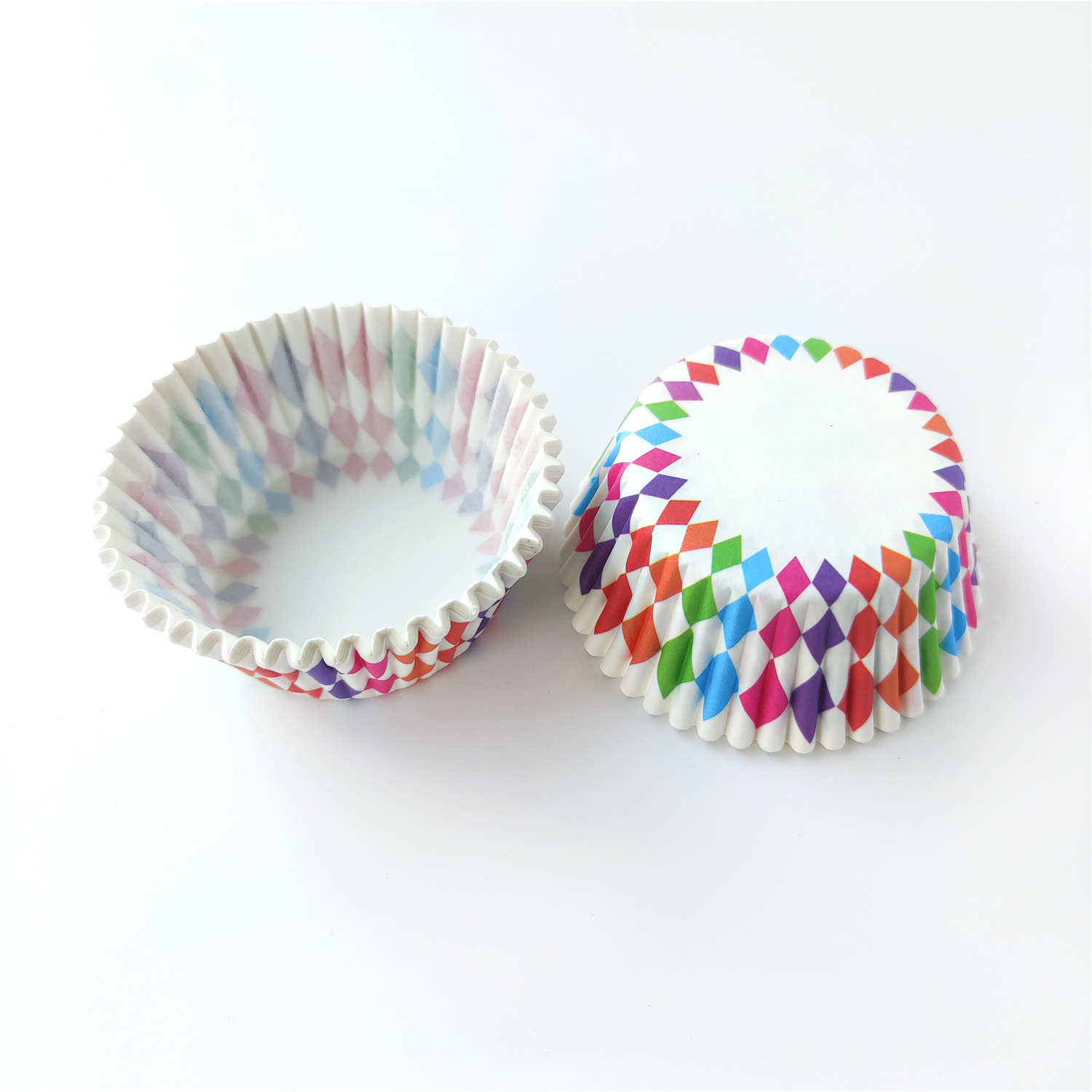 PVC barril de color arcoíris pastel de papel taza de papel pastel de color de papel soporte de nieve niang pastel de luna almohadilla de papel muffin taza