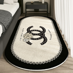 Imitation Cashmere Carpet Dirt Resistant and Easy to take care of French Style Chanel Style Bedside Blanket Light Luxury High-end Autumn and Winter Plush Anti-slip Mat
