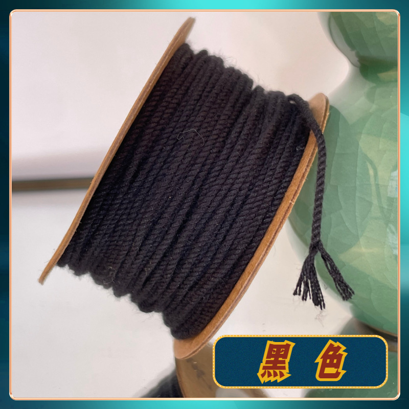 【工場直販】文玩手揉み綿ロープ、麻色編みロープ、手編み数珠糸、チベット菩提|undefined