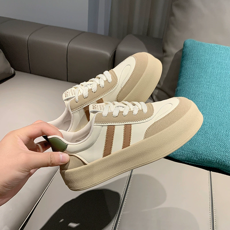 Модные женские кроссовки 2024, весенние новые модные интернет-знаменитости, повседневные спортивные универсальные кроссовки на толстой подошве в стиле ретро