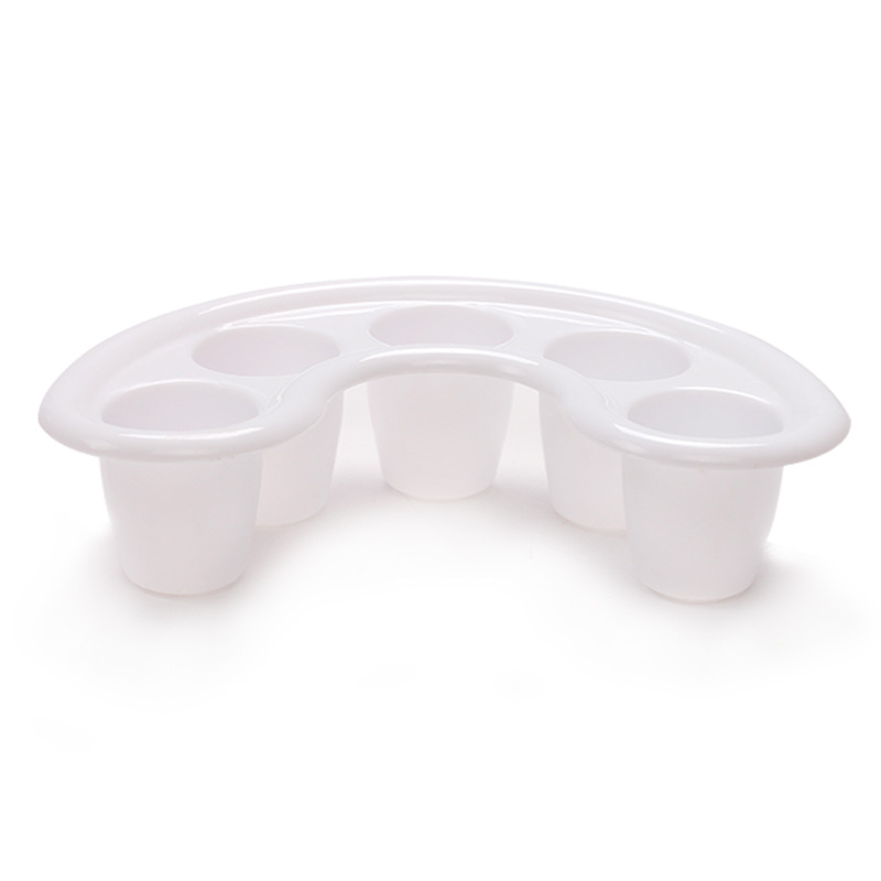 Nueva uña cinco dedos separados mano Tazón 5-agujero ablandamiento piel muerta removedor de uñas contenedor herramienta plástico mano Tazón