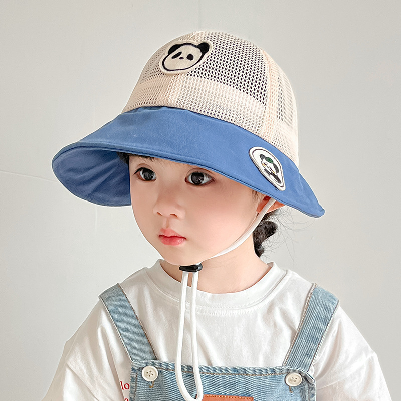 Sombrero de bebé, sombrero de visera de malla transpirable de verano, sombrero para el sol de aleros grandes para bebés, sombrero para el sol para niños lindos