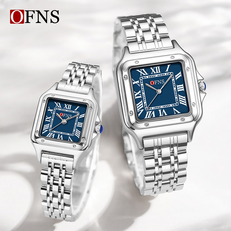 Oufani Brand Watch Waterproof Men's Square Business Commuter Watch Women's Simple Retro Couple Quartz Watch