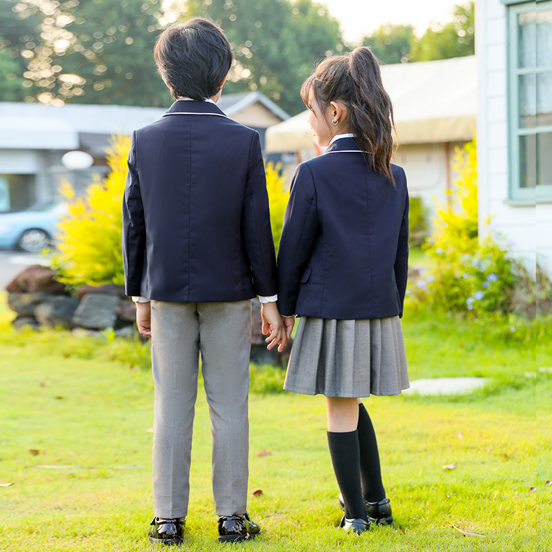 Trajes para estudiantes de primaria y secundaria, uniformes escolares, estilos de otoño e invierno, trajes de niños y niñas de estilo británico, uniformes de jardín de infantes para niños, uniformes de clase
