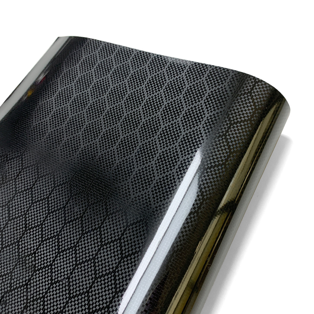 Temu Hot Sale Pet Forged Diamond Carbon Fiber Black Self-Adhesive Interior Rearview Mirror Full Body Sticker Film
