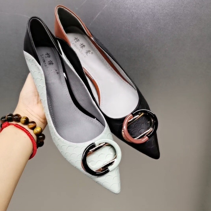 清仓不退换 成都手工真皮女鞋断码特价尾货尖头猫跟单鞋小码33