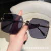 Metal square advanced sunglasses, sun protection cream, new collection, high-quality style, internet celebrity, UF-protection