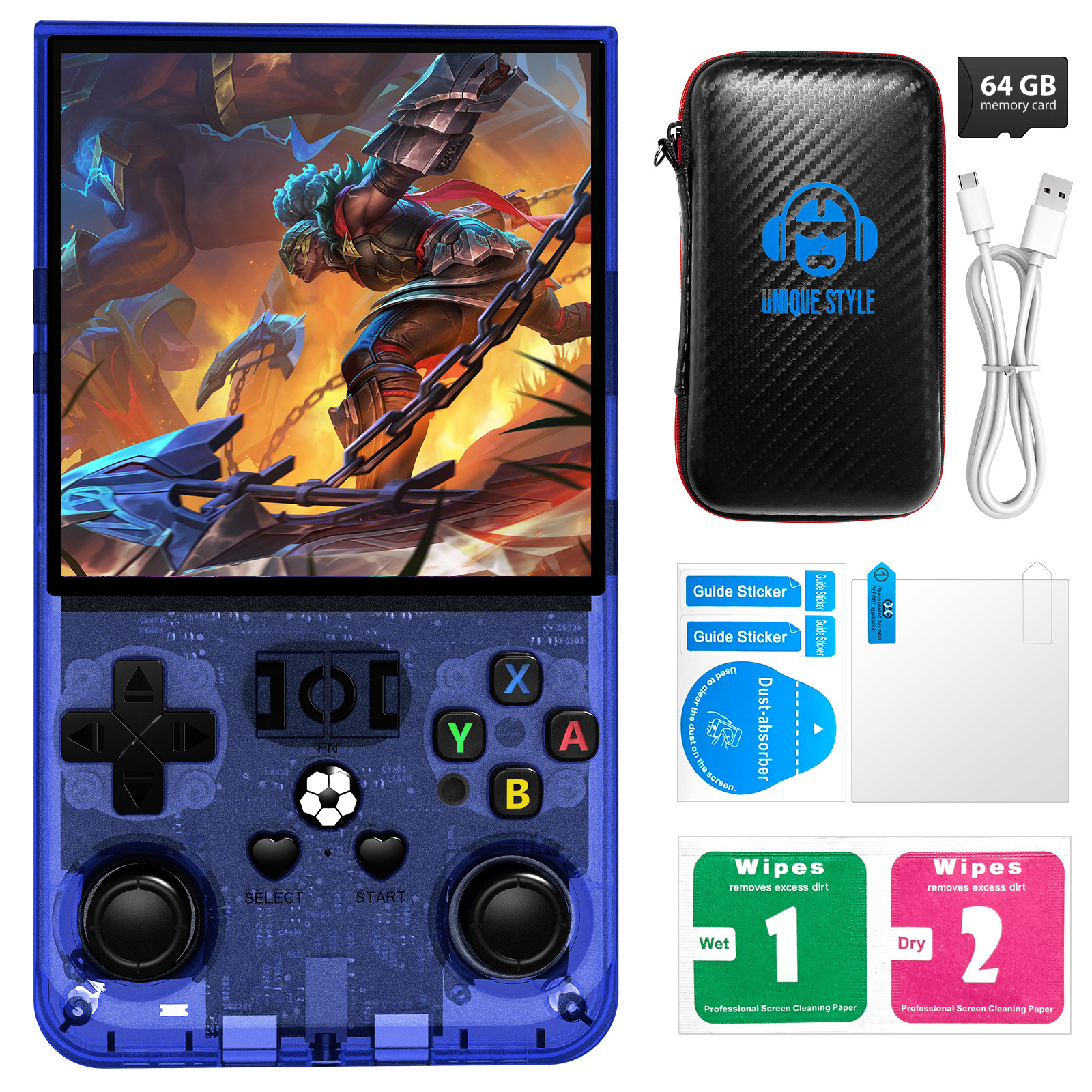New R36MAX Open Source Handheld Retro Game Console 4.0inch IPS Screen Portable Pocket Arcade_voghion.com