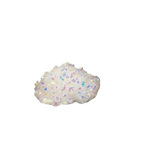 Natural white crystal cluster electroplating colorful crystal raw stone cluster degaussing purification ore office decoration wholesale
