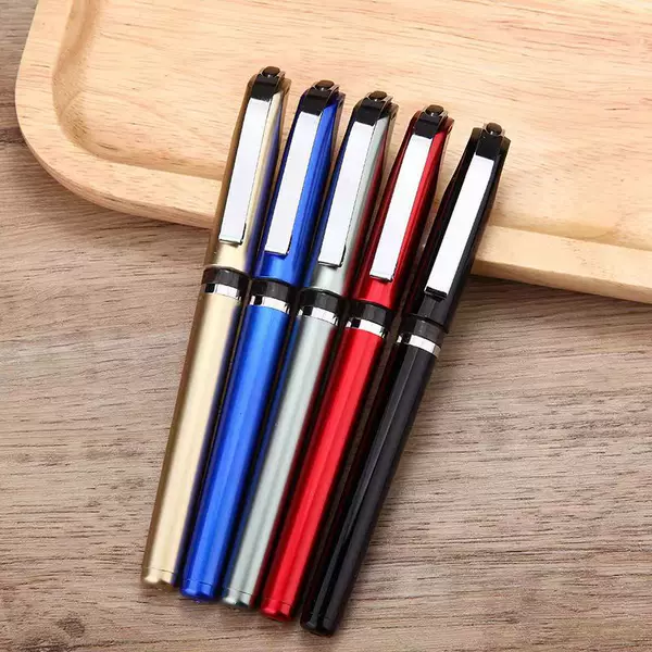 Manufacturer Cross-Border Business Advertising Gel Pen with Printable Logo Black Signature Pen Pen Holder Wholesale
