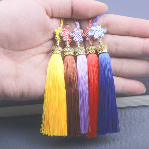 Crown hat tassel Han costume bookmark U disk tassel classical Chinese style tassel hanging tassel wholesale factory direct sale