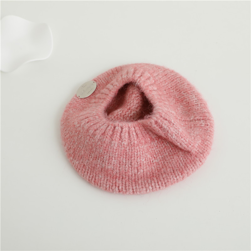 Unisex-Kindermützen Herbst/Winter Flut Unifarbene Künstlermützen Retro-Baskenmützen für Jungen und Mädchen_voghion.com