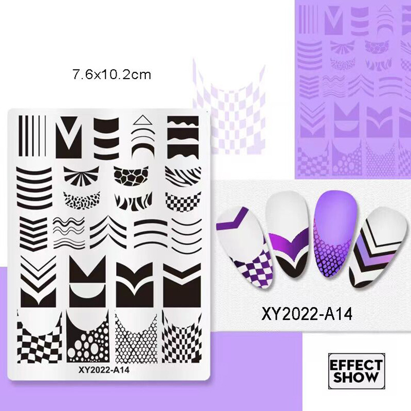 Placa de transferencia de acero inoxidable especial para arte de uñas transfronterizo, placa de impresión con película azul, placa de acero, serie de impresión de silicona