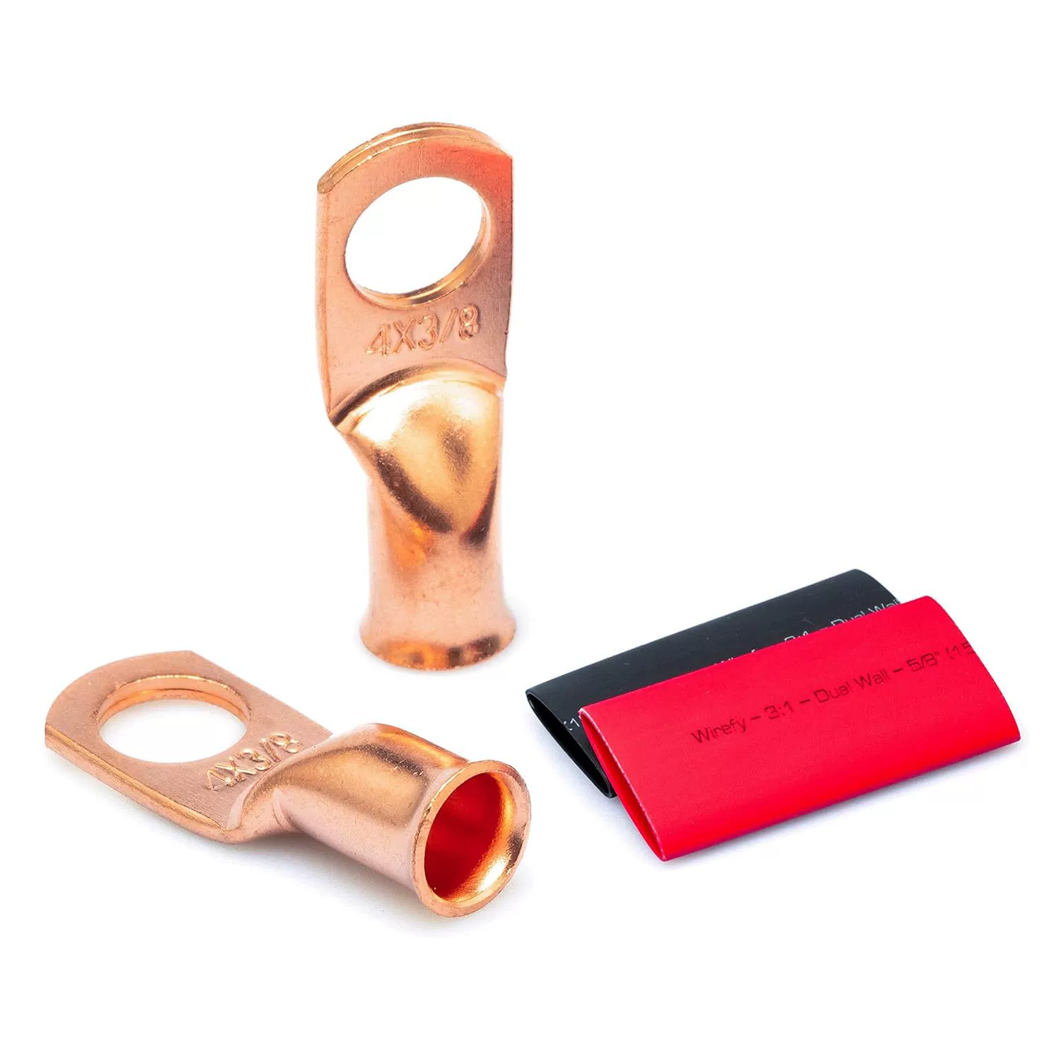 Wirefy 4 Gauge 3 \/8 "Wire Lugs - Copper Cable Lugs - Bat