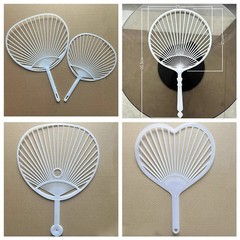 厚い団子の骨格のプラスチックの扇子の柄の学生の手作りの専用の扇子の取っ手の応援の扇骨の扇子の棚