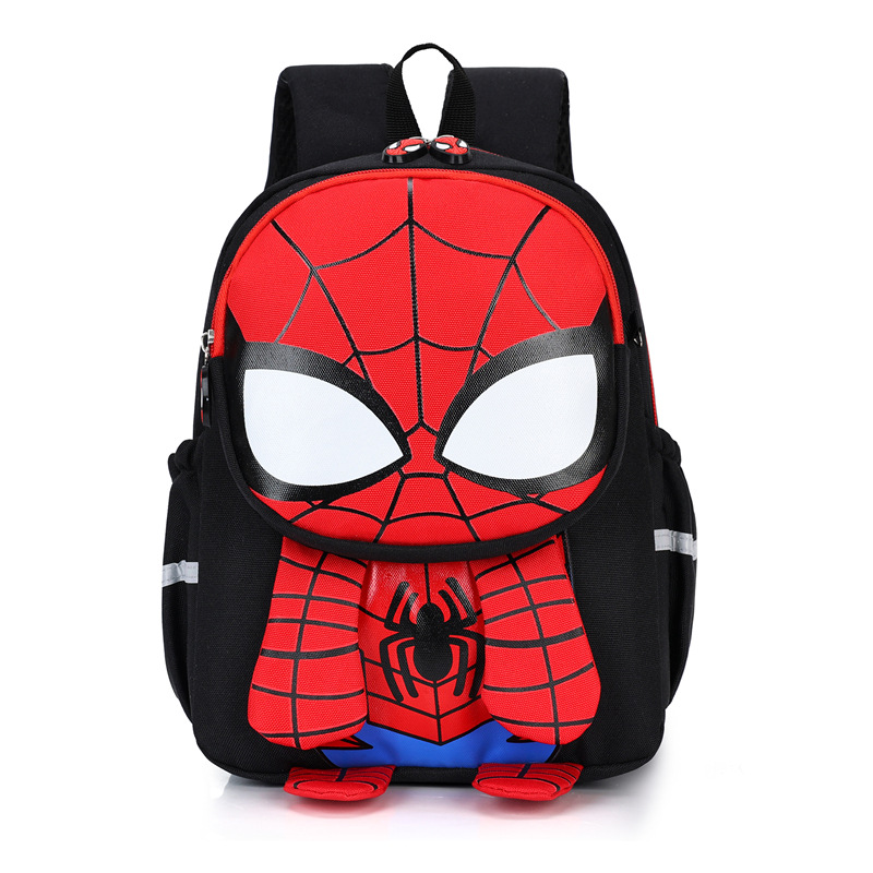 Araña de dibujos animados para niños mochila de jardín de infantes bebé niño mochila de dibujos animados 3-5-6 años mochila de niño de clase media y pequeña