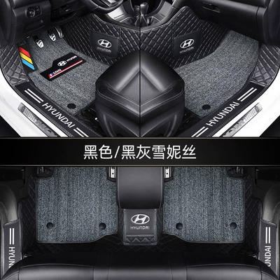 Ayaqaltılar (Kovriklər): x35 Famous Figure Yuedong - standard-double-layer-threshold-diamond-pattern-black-black-gray-snow-silk