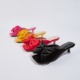 2024 Square toe design with slim heels for external wear, summer bow high heel sandals, size 41-44