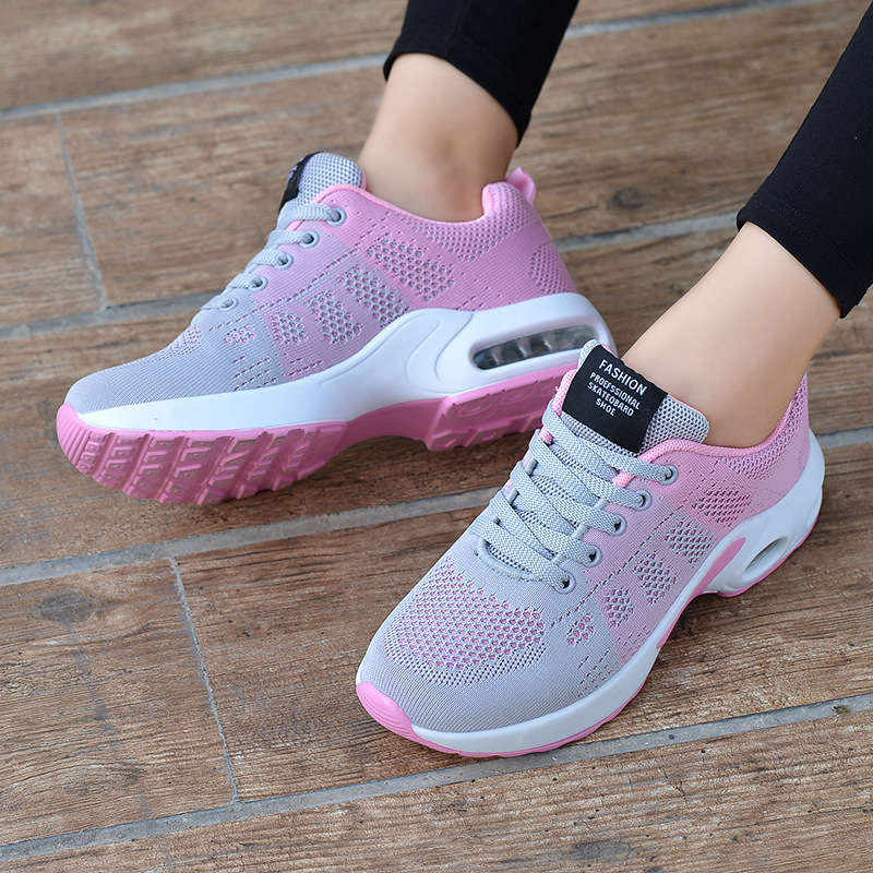 sneakers female fly woven mesh women's shoes sports casual shoes Korean fashion breathable mesh air cushion women sneakers female fly woven mesh women's shoes sports casual shoes Korean fashion breathable mesh air cushion women