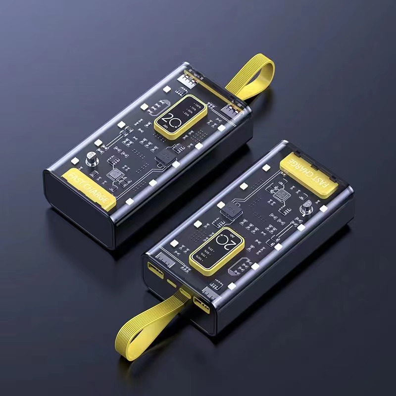 20000 mAh al aire libre de gran capacidad de carga rápida fuente de alimentación móvil mecha correa de viento digital fábrica de tesoro de carga