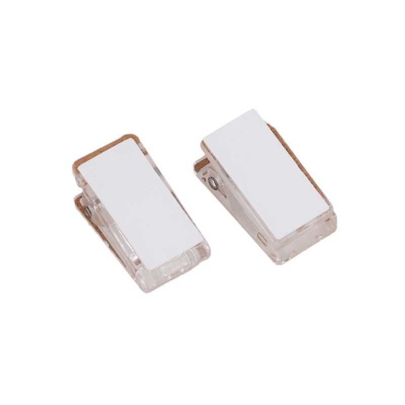 Clip de acrílico, accesorios de papelería, clip de plástico, clip pequeño transparente, clip de trasero con adhesivo, clip de PP de cuenta de mano, bricolaje