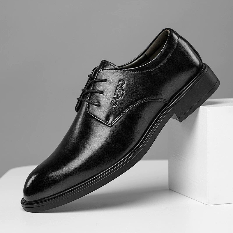 Cardile Crocodile 2025 Весенне-летние британские деловые формальные кожаные туфли с увеличенной высотой для свадебного жениха и удобной рабочей обуви