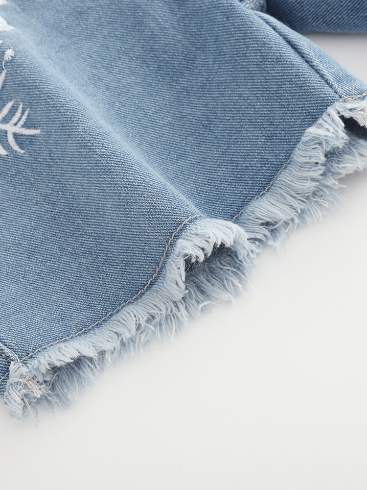 Malwee transfronterizo ropa de verano jeans de niñas nuevos jeans europeos y estadounidenses para niños pequeños y medianos lindos pantalones de niña image 4