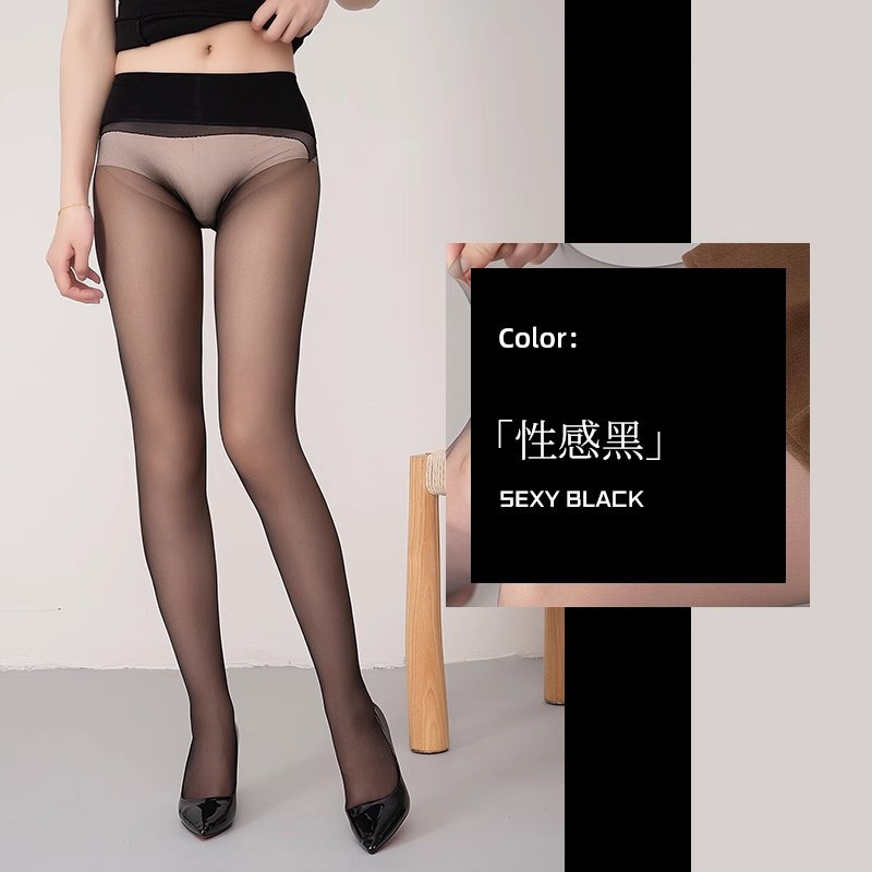 新款天鹅绒美肤袜无缝丝袜女超薄防勾丝黑色高透光腿神器显瘦丝袜|undefined
