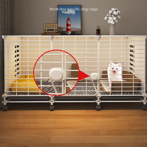 Small Dog Crate, Home Indoor Dog Bed and Toilet Combo, Winter Warmth Dog Fence, Suitable for Teddy and Bichon Dogs