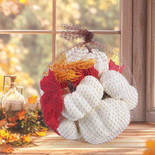 現貨秋季豐收楓葉白南瓜麥穗門院戶外拍攝裝飾場景布置仿真瓜果