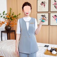 美容院工装职业马甲套装女气质师美容师工作服秋冬产康师管理皮肤
