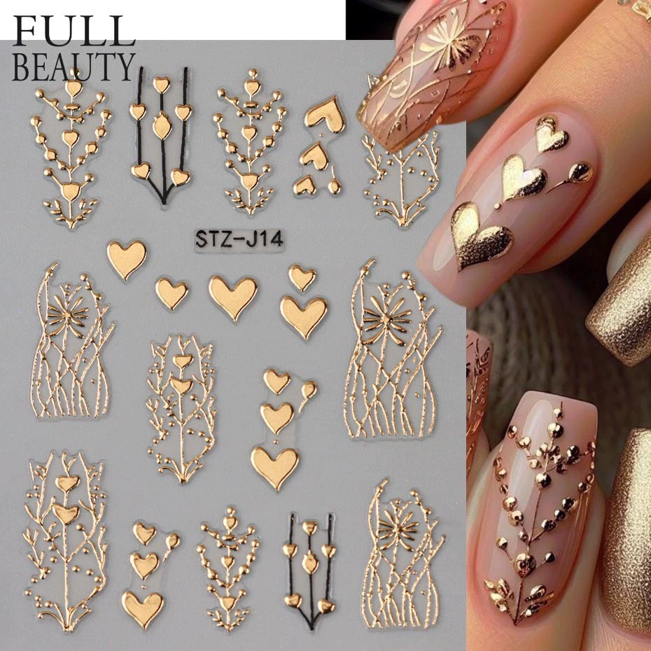 Трансграничное новое ремесло маникюрная наклейка рельефная стерео 5D любовная линия любовь дерево резная французская наклейка для ногтей
