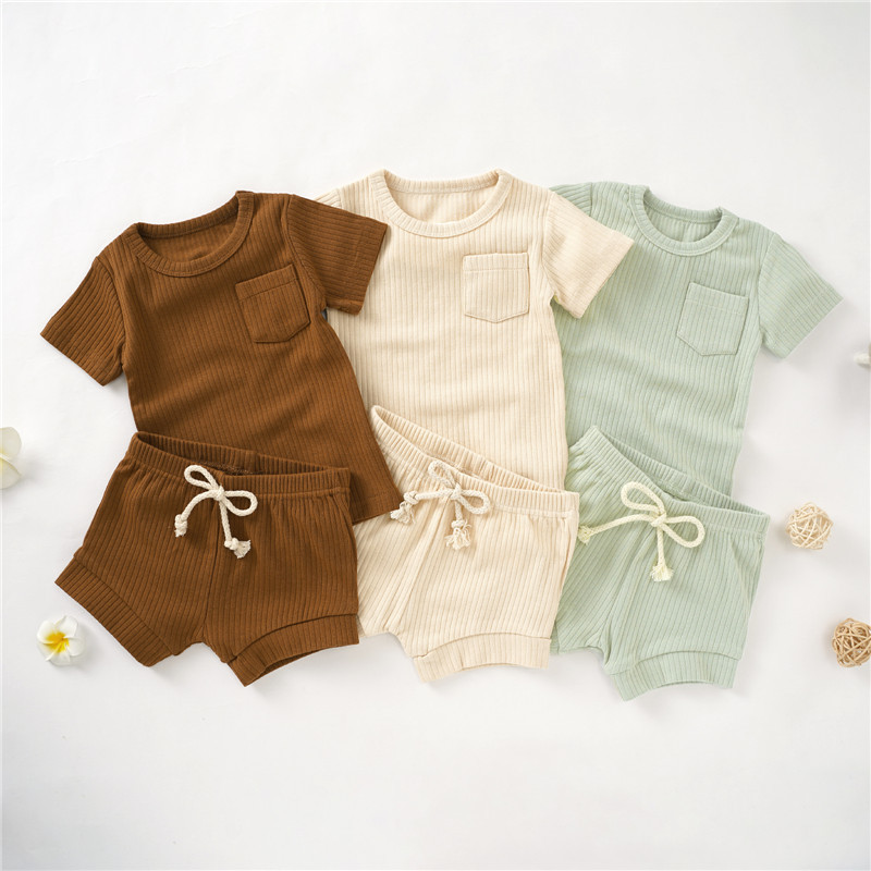 Ins style children's suit casual baby short-sleeved shorts suit summer short-sleeved undershirt children's homewear suit